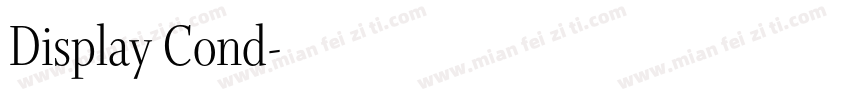 Display Cond字体转换